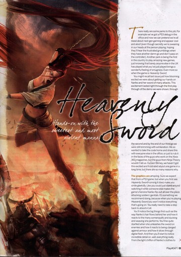 Heavenly Sword - PLAY, сентябрь 2007