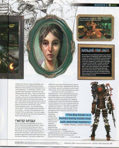 BioShock 2 - Сканы Bioshock 2 из сентябрьского OXM