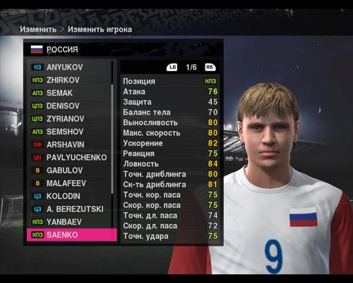 Pro Evolution Soccer 2010 - Сборная России в PES 2010.