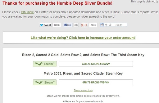 Цифровая дистрибуция - В "Humble Deep Silver Bundle" добавлены новые игры.